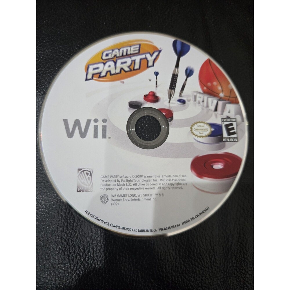 Game Party Nintendo Wii Video Game Disc Only